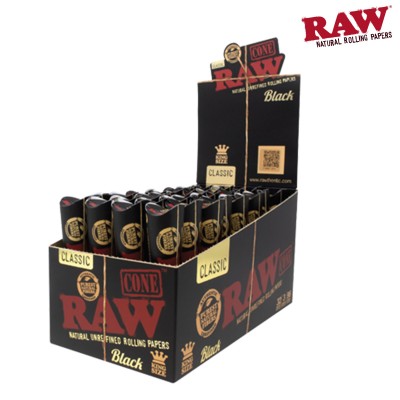 RAW CLASSIC CONE BLACK KING SIZE 32CT/PACK